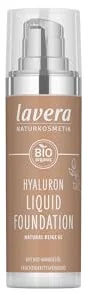 Lavera Hyaluron Liquid Foundation Natural Beige 05, Cosmética natural, Vegano, Textura Sedosa, Ligera, Libre de aceite mineral, Ácido hialurónico natural y Aceite de almendras orgánico - 30ml