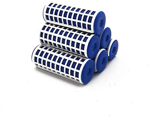 NIKO - Rodillos térmicos de cerámica, rizadores de pelo con calor, herramienta de peinado para peluquería, barbería o uso doméstico, color azul, 23 mm