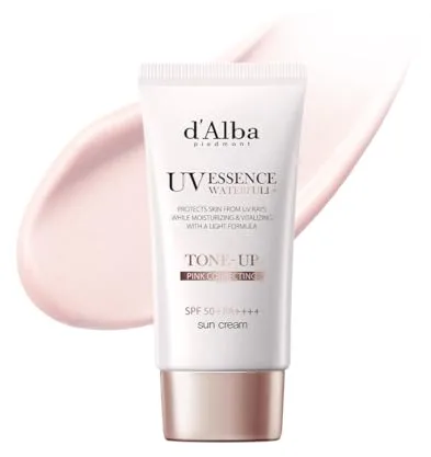 d'alba Loción Solar Tonificante Waterfull SPF50+PA++++ de Trufa Blanca italiana, Crema Solar Teñida con Filtros UV Veganos, Loción Solar Brillante e iluminadora, Skincare Coreano