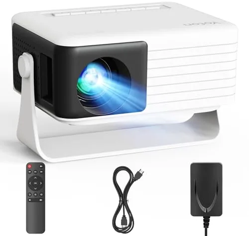 Yoton Mini Proyector Portátil - Y3 Proyector Portátil Soporte Full HD 1080P, 10000 Lumens Videoproyector con 50% Zoom, Projector Portable Compatible con Móviles/Teléfonos/PC/PS5/Xbox/USB/HDMI (Negro)
