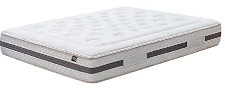 KUO Dream Bio Natur - Colchón, Acolchado Natural de algodón y Tejido Bamboo, Refuerzo Lumbar de Latex, 90 x 190 cm