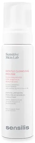 Sensilis - Gentle Cleansing Mousse, Espuma Limpiadora, Hidratante, Calmante para Pieles Sensibles Reactivas, con Ácido Hialurónico B5-200 ml