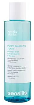Sensilis Purify Balancing Toner, Tónico Purificante para Pieles Mixtas y Grasas con Zinc y Lino, 200 ml (Paquete de 1)