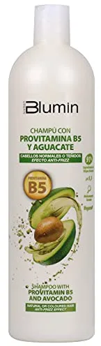 Blumin Champú efecto Anti-Frizz con Aguacate y Provitamina B5, Cabellos Normales o Teñidos, 1000 ml