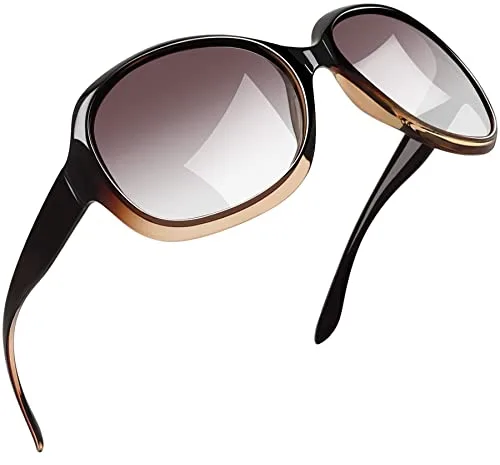 Joopin Gafas de Sol Mujer Degradadas Marrón Polarizadas Protección UV400 de Moda de Gran Tamaño Gafas de Sol Señoras Grandes Sunglasses Women Oversize