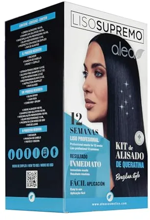 ALEA - Kit Liso Supremo - Crema Alisadora 160ml + Champú sin Sulfatos 100ml + Mascarilla 100ml + Elixir 15ml - Keratina para Alisar el Cabello - Duración 12 Semanas - Cabello Suave y Brillante