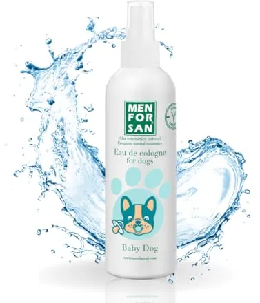 MENFORSAN Agua de colonia para perros | Baby dog | Aroma intenso y refrescante | Efecto desodorante | Con Ingredientes muy suaves | Con Ph Neutro | 125 ml