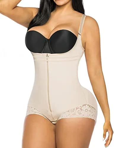 YIANNA Body Faja Reductora Mujer Colombiana Shapewear Bodysuit Corset Reductor Abdomen Moldeadora Postparto Fajas Reductoras Colombianas Beige 7200 Size M