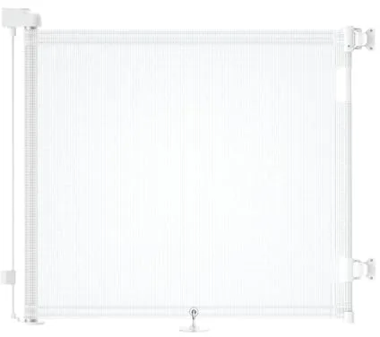 Puerta Seguridad Bebé Extensibles, Barrera Seguridad Nños y Perros, 0-150 cm Retráctil Vallas para Escaleras y Pasillos, Interiores y Exteriores