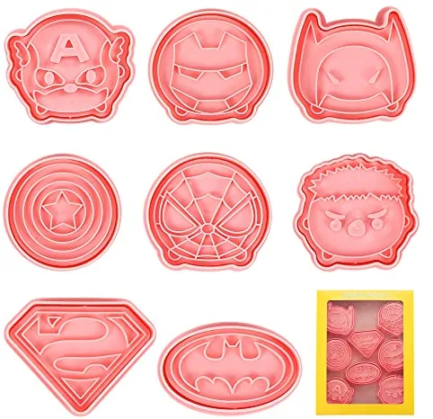 Moldes Galletas, 8pcs Cortadores de Galletas, Cookie Cutter, Formas Galletas, Moldes Galletas Infantiles, Formas Galletas, para Decorar Galletas, Reposteria, Fondant, Sandwich