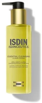 ISDIN Isdinceutics Essential Cleansing, Aceite Limpiador Facial con Textura Oil-To-Milk para una Piel Radiante, 200 ml