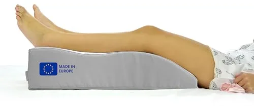 Fushia Medical Care Almohada para Piernas, Cuña Elevar Piernas para Mejorar la Circulación, Cojín Ergonómico y Ortopédico de Elevación para Descanso y Dormir, Funda Lavable y Espuma Suave Oeko-Tex
