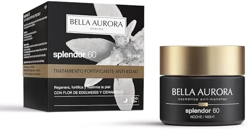 BELLA AURORA - Splendor +60 Crema de Noche, Tratamiento Fortificante Antiedad, Activos Última Generación y Extractos Naturales