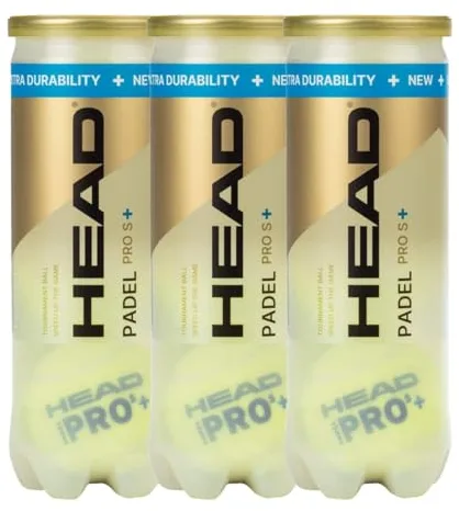 ZRZ | Pelota de Padel Head Pro S Pack 3 Botes | 9 Bolas | Bolas Padel Profesionales Competición Alta Durabilidad