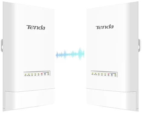 Tenda WiFi Bridge 5GHz 867Mbps, Puente Inalámbrico WiFi Exterior, CPE de Exterior Largo Alcance 5 km, Antena direccional 12dBi, PoE Pasivo, IP65 Resistente al Agua, Paquete de 2(OS3)