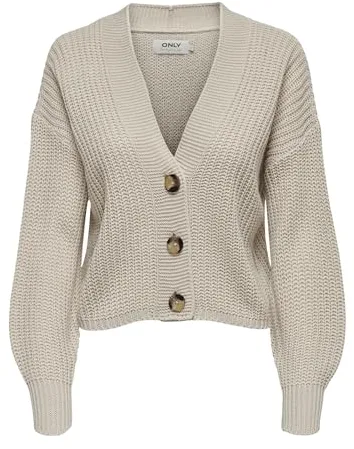 ONLY Knitted Cardigan ONLCAROL Knitted Cardigan Pumice Stone m Pumice Stone M