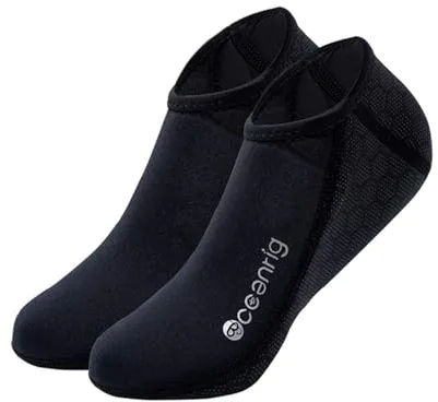 nitescuba Calcetines de Neopreno 2,5 mm Para Hombre y Mujer, Calcetines Térmicos de Antideslizantes, Nadar, Surfear, Vadear, Navegar, Deportes Acuáticos al Aire Libre,Negro,L