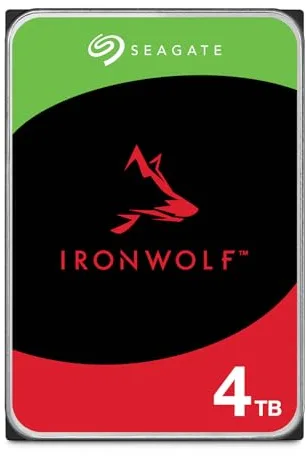 Seagate IronWolf 4TB, Disco duro interno, NAS HDD, CMR, 3.5 Pulgadas, SATA 6 GB/s, caché de 256 MB para almacenamiento conectado a red RAID, Paquete Abre-fácil, Rescue Services (ST4000VNZ06)