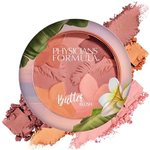 Physicians Formula, Colorete Mate de Manteca de Monoï, Crema Mate para Look Natural, Colorete Rosa con Manteca de Murumuru, de Cupuacu, de Tucuma y de Monoï de Tahití, Mauvy Mattes