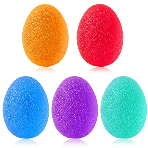 Newaner Pelota Antiestrés 5 Piezas, Pelota Rehabilitacion Mano con Diferentes Grados de Dureza, Bola Antiestres, Fortalecedores de Mano para Capacitación en Rehabilitación y Alivio de La Ansiedad