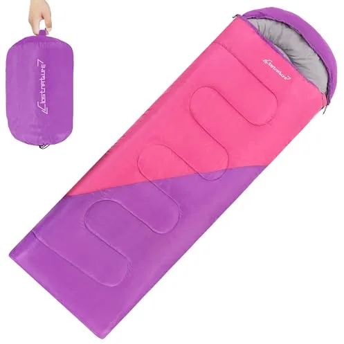 Clostnature Saco de Dormir Ligero para Acampar - Saco de Dormir Rectangular Casual al Aire Libre con Tamaño de Paquete Pequeño para Adultos, Mujeres, Senderismo de Deportes (Cremallera Izquierda)