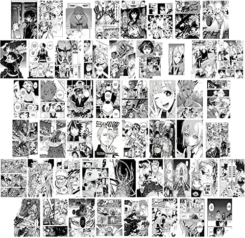 Anime Collage de Pared, Wall Collage Kit,Collage de 50 Fotos de Pared,Anime Poster Decoración de Habitación Dormitorio Aesthetic Wall Posters