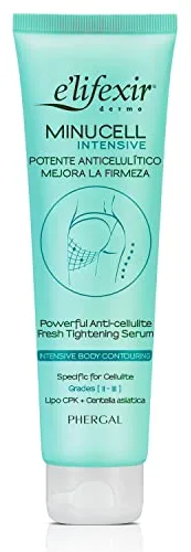 Elifexir Minucell Intensive | Sérum Anticelulítico Ultra Potente | Crema Drenante y Reafirmante | Combate Celulitis Resistente de Grado II y III | Reduce Piel de Naranja | Rápida Absorción | 150 ml