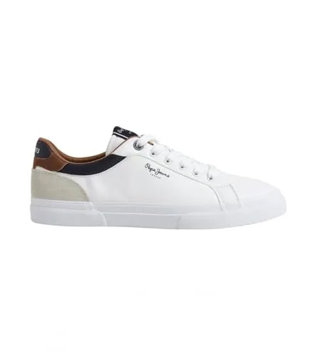Pepe Jeans Zapatillas de Piel Tribunal De Kenton Blanco