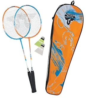 Talbot Torro Set de Badminton 2-Attacker, 2 Raquetas, 2 Volantes, en un Valioso Bolso, Naranja, 449411