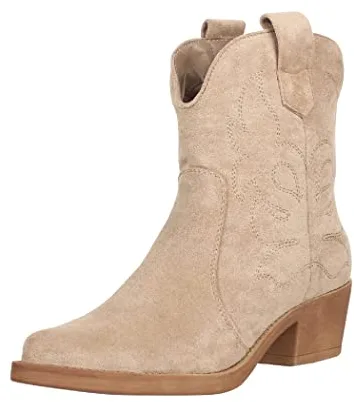 Elara Botines Mujer Botas de Vaquero Chunkyrayan 301-A31S Khaki Suede-41