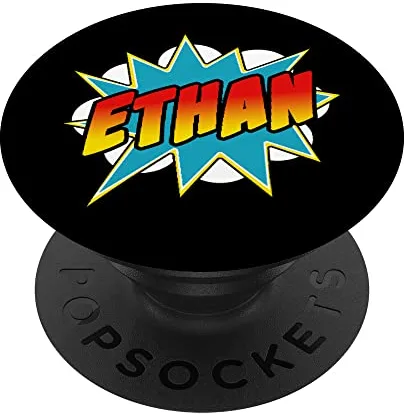 Boys Ethan Cómic Libro Nombre de Superhéroe PopSockets PopGrip Intercambiable
