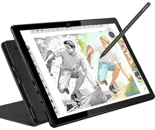 Frunsi T11 Pro Tableta de Dibujo con Pantalla,Tableta Gráfica con Pantalla de 10,1 Pulgadas,Monitor de Dibujo,Tableta de Dibujo Digital Portátil sin Necesidad de Ordenador