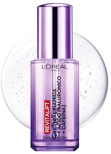 L'Oréal Paris Skinexpert Revitalift Filler Sérum de Ojos con Ácido Hialurónico y Cafeína Roll-On, 20 ml