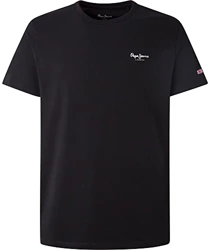 Pepe Jeans Original Basic 3 N Camisetas, Negro (Black), S para Hombre