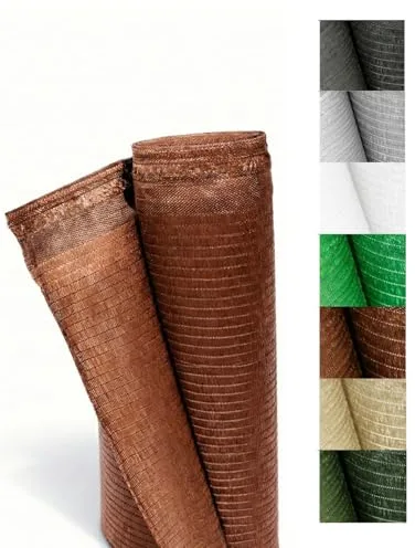 Jardin202 - Malla de Ocultación 110g/m² Premium | Sombreo y Privacidad para Jardín, Vallas, Patios y Terrazas | Protección UV | 2 x 10 Metros (Marrón)