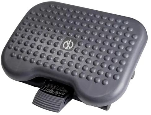 Raylu Paper – Reposapiés, Reposa pies de Oficina Ajustable en 3 Niveles, Reposapiés de Escritorio Ergonómico, Antideslizante y Efecto Masaje. Apoya Pies para Trabajo y Teletrabajo. (Modelo 20)