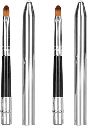 Pincel para Labios, 2 Uds. Pinceles para Corrector Diseño de Sellado Retráctil Ergonómico Pequeño Cepillo de Lápiz Labial de Tubo de Aluminio de una Sola Cabeza Fácil de Limpiar