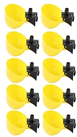 Haofy Bebedero Automático para Pájaros, 10 Piezas Material PP de Gran Capacidad Taza para Beber Codorniz Tazón de Agua Pollo Pato Ganso Taza de Agua Accesorios para Alimentación de Animales