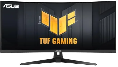ASUS TUF Gaming VG34VQ3B - Monitor Gaming de 34 Pulgadas WQHD (3440x1440), Curvo, 180 Hz, ELMB Sync, FreeSync Premium, 1 ms MPRT, 90% DCI-P3, DisplayWidget Center