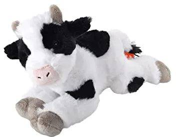 Wild Republic Ecokins Mini Vaca, Animales de Peluche, 20 cm, Regalos Ecológicos para Niños Que Respetan el Medio Ambiente, Peluche Mini, Hecho a Mano con Botellas de Plástico Reciclado