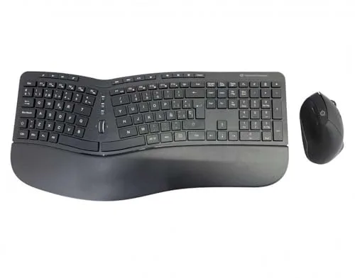 TECLADO Y MOUSE COMBO WIRELESS ERGONOMICO CONCEPTRONIC ORAZIO20
