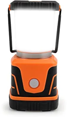 Lámpara LED de camping superbrillante de 1500 lúmenes, 4 modos de luz, funciona con pilas, adecuada para caminatas nocturnas, iluminación de tienda, emergencias, apagones (Naranja)
