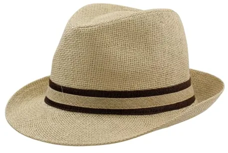 Sombrero Paja Hombre Mujer Fedora Borsalino Trilby Gorra Panamá Verano Playa ala Corta Moda Unisex (LU03046, 58cm)