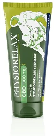 Physiorelax CBD – Crema de Masaje con 1000mg de Cannabidiol | Aceites Esenciales y Aceite de Cáñamo| Natural, rápido y Eficaz | Para Lumbares, Cervicales, Rodillas, Hombros, Espalda |Crema con Cañamo