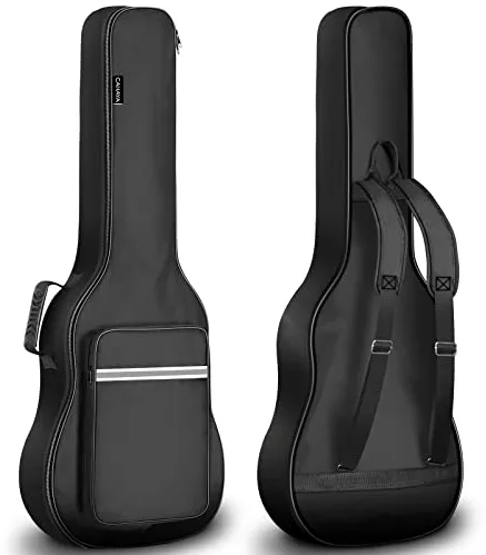 CAHAYA Bolsa de Guitarra Clásica 39 Pulgadas Gig Bag Funda Blanda de 6 mm de Grosor Mochila de Guitarra con Bolsillo Grande Bandas Reflectantes Modelo CY0288