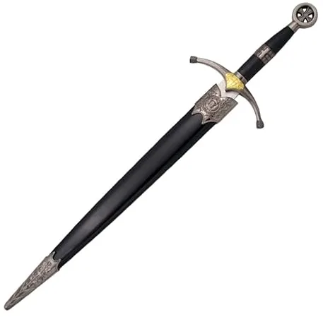 Daga Medieval Cruzados 10093 | Cuchillo-puñal templario histórico de coleccionista con Vaina. Colección de artículos Antiguos…