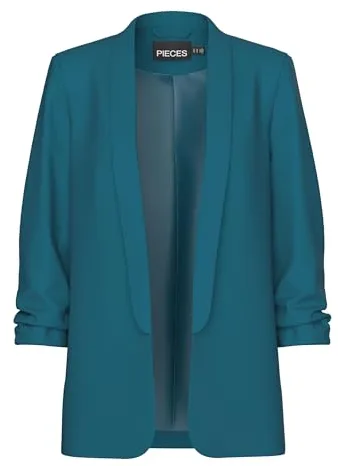 PIECES Pcboss 3/4 Blazer Noos Blazer, Mujer, Deep Lagoon., L