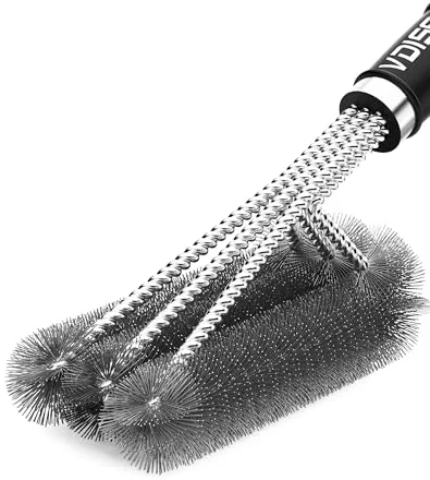 VDISSR Cepillo Barbacoa de Limpieza, 18" Cepillo para Parrilla Accesorios con Cerdas de Acero Inoxidable para Asar Porcelana, CarbóN, Gas, Electricidad Parrilla, para Regalo de Hombres
