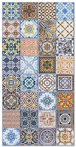 Panorama Alfombra Vinílica - Modelo Hidráulica Níjar Original 40x80 cm - Varios tamaños - Decoración Hogar, Cocina, Salón