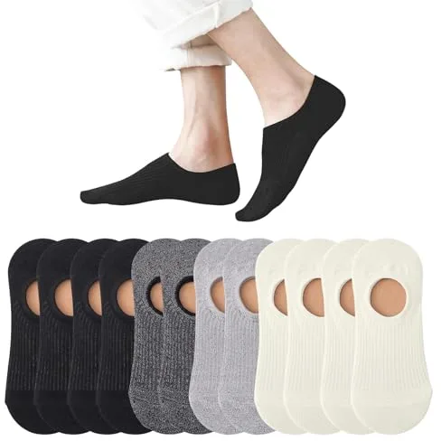 BOMOOMOO Calcetines invisibles y forros para hombres y mujeres, calcetines tobilleros de corte bajo para zapatillas deportivas o zapatos informales